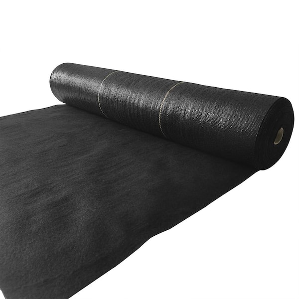 Agfabric 5 ft. x 100 ft. 4.8 oz. Garden Weed Barrier Fabric Premium Compound Heavy-Duty Weedmat For Driveways Underlayment