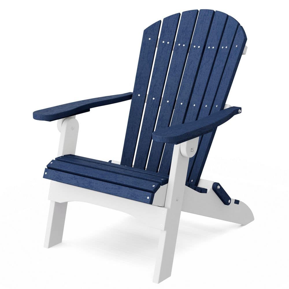 Wildridge Heritage Patriot Blue and White Plastic Outdoor Folding