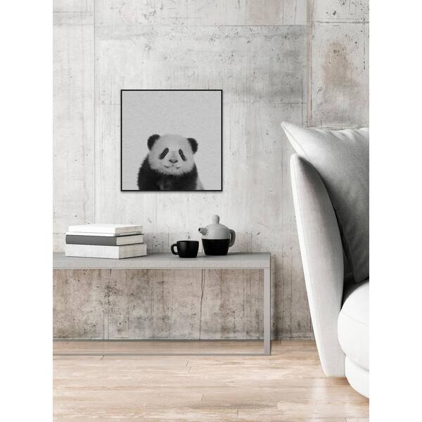 WALL ART Canvas Sign Plaque poster Smart Panda Metal poster 