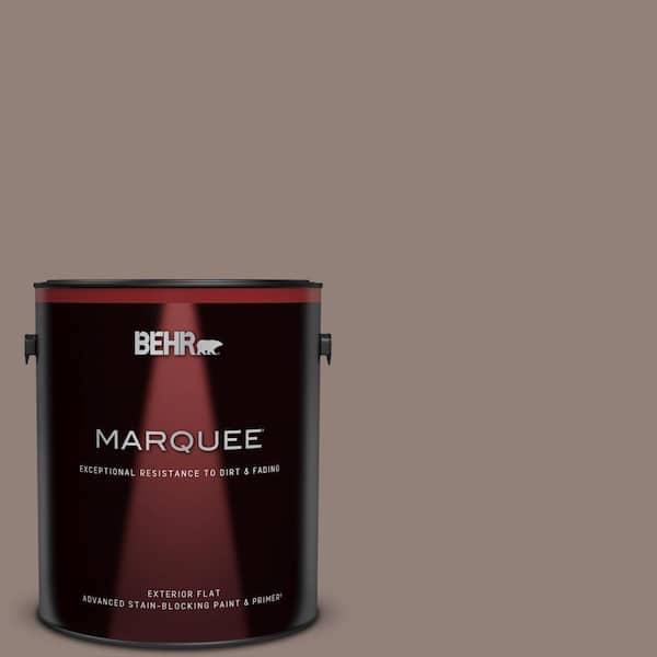 BEHR MARQUEE 1 gal. #BNC-22 Chocolate Chiffon Flat Exterior Paint & Primer