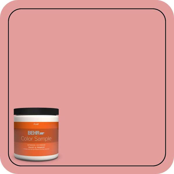 BEHR PREMIUM PLUS 8 oz. #150D-4 Pale Berry Flat Interior/Exterior Paint & Primer Color Sample