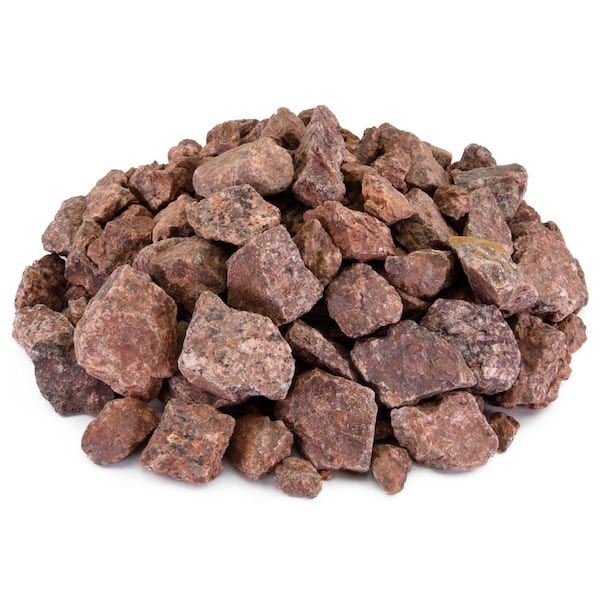 Yard Elements 25 Cu. Ft. of Small 3/4 in. Indian Red Bulk Landscape Rock and Pebble for Gardening, Landscaping and Walkways