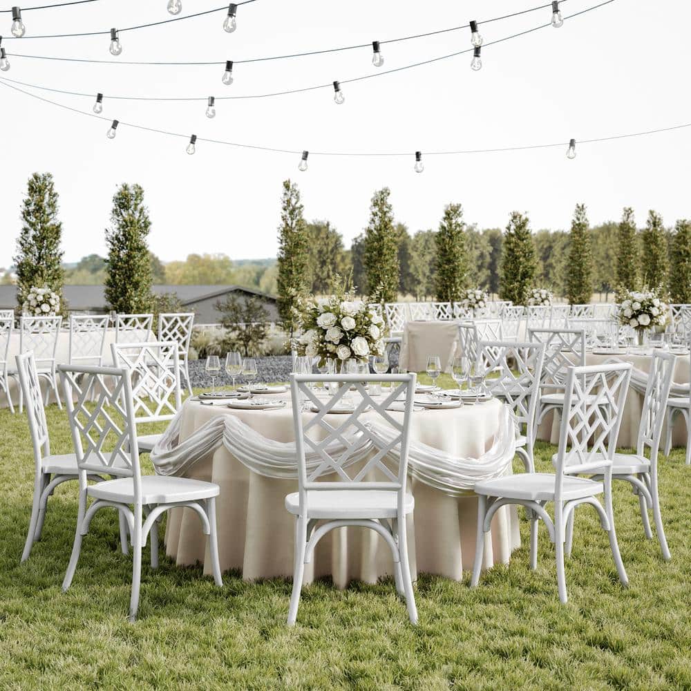 Brooklyn Commercial Grade White Solid Wood with Intricate Back Detail Side Chair price history on PriceWatchPro