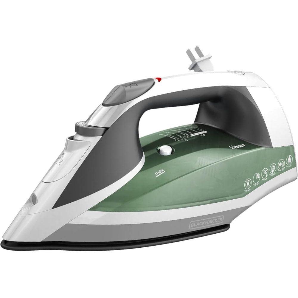 Auto Shut-Off Iron with Advance Steam and Nonstick Soleplate, Tangle-Free R