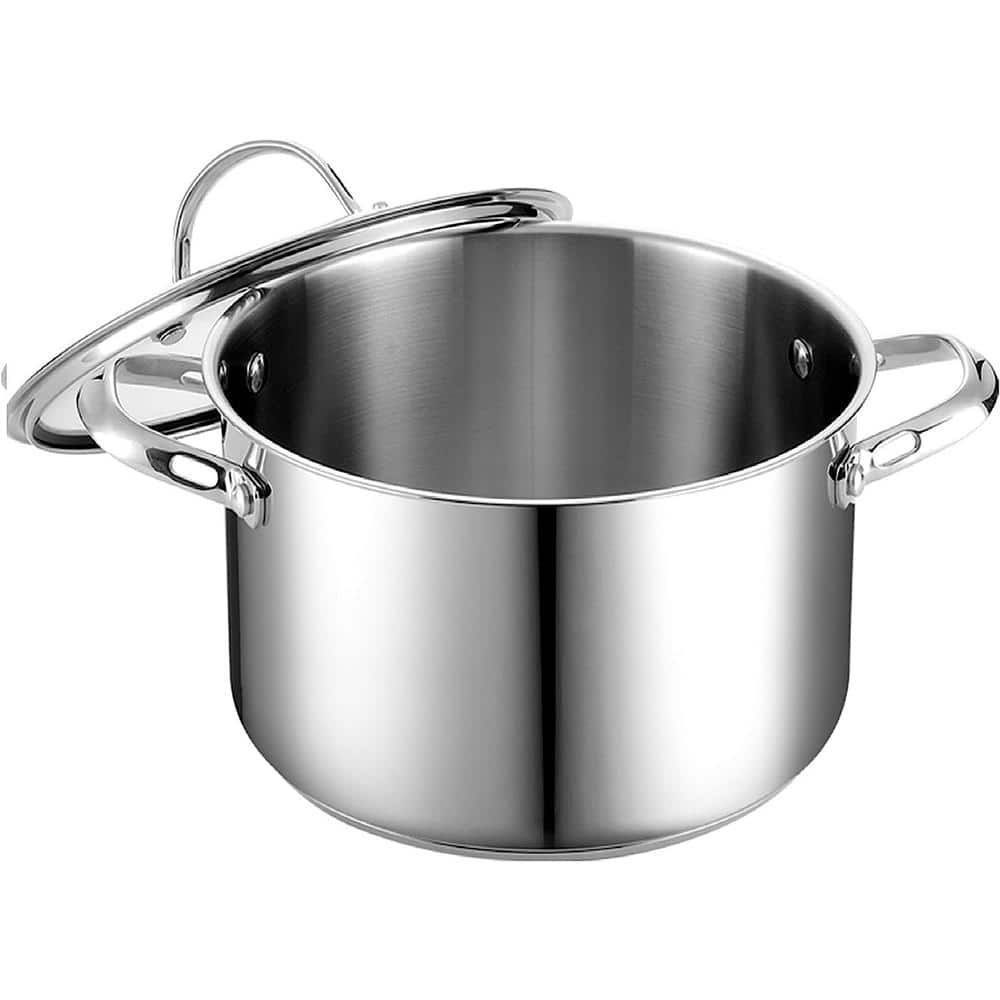 6-Quart Stainless Steel Stockpot with Glass Lid