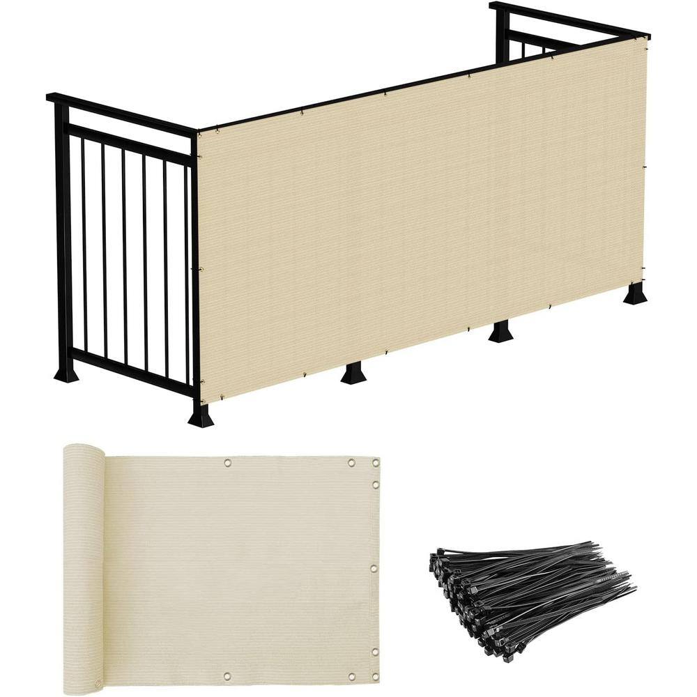 thumbnail image 2 of Ifenceview 3ft High Blue Balcony Privacy Screen - HDPE Mesh Fence Cover 2 of 6