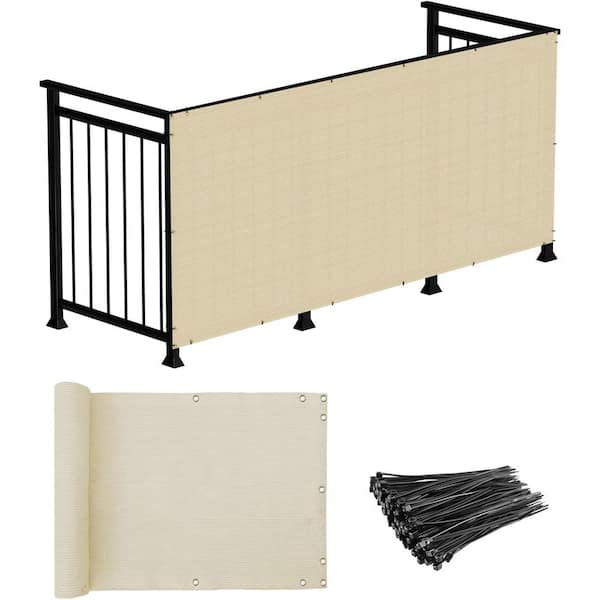 Cubilan 3 ft. x 15 ft. Deck Balcony Privacy Screen for Deck Pool Fence Railings Apartment Balcony Privacy Screen