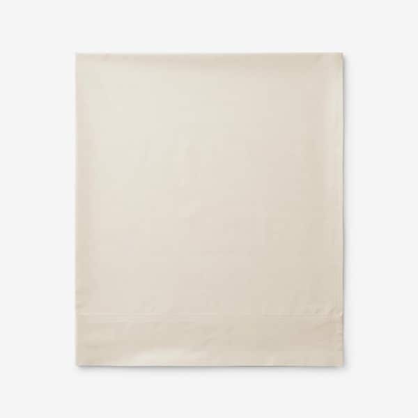 The Company Store Legends Hotel Supima Cotton Percale Oatmeal Cotton Twin/Twin XL Flat Sheet