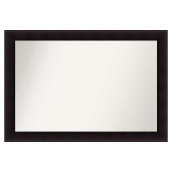 Amanti Art Portico Espresso 47.75 in. x 32.75 in. Custom Non-Beveled Wood Framed Batthroom Vanity Wall Mirror