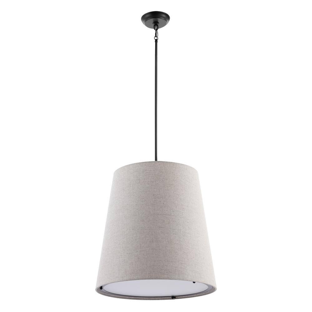 Arden 18" Bohemian Farmhouse Adjustable LED Pendant in Oil-Rubbed Bronze