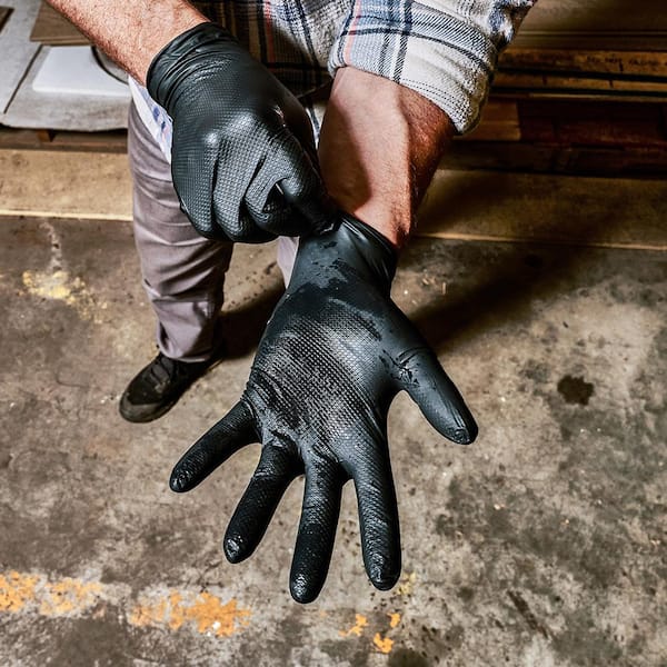 【アウトレット☆送料無料】 GORILLA Nitrile Disposable 6mil Heavy-Duty 40-Count GRIP Gloves