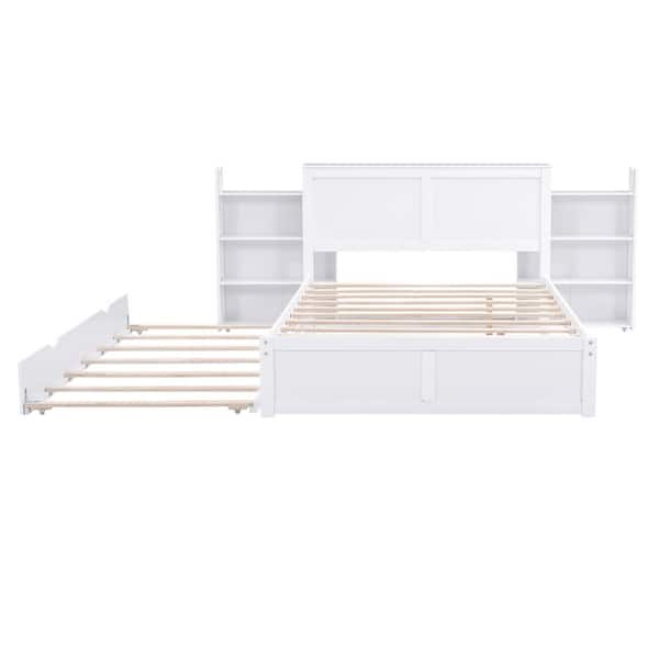 BED&amp;BREAKFAST - ✴︎STAR✴︎bed&amp;breakfast カットソー Queen Storage Platform Bed w/ Twin XL Trundle, White FedEx/UPS