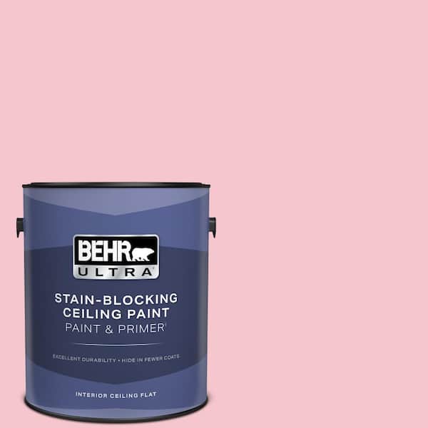 1 gal. #120B-4 Old Fashioned Pink Ceiling Flat Interior Paint and Primer