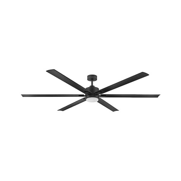 Indy Maxx 82 in. Integrated LED Indoor/Outdoor Matte Black Ceiling Fan with Wall Switch