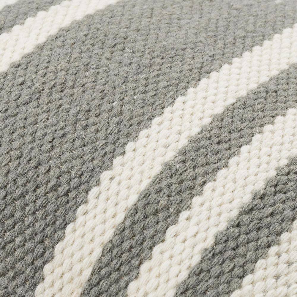 Brett 18'' Off-White and Gray Wool Accent Pillow