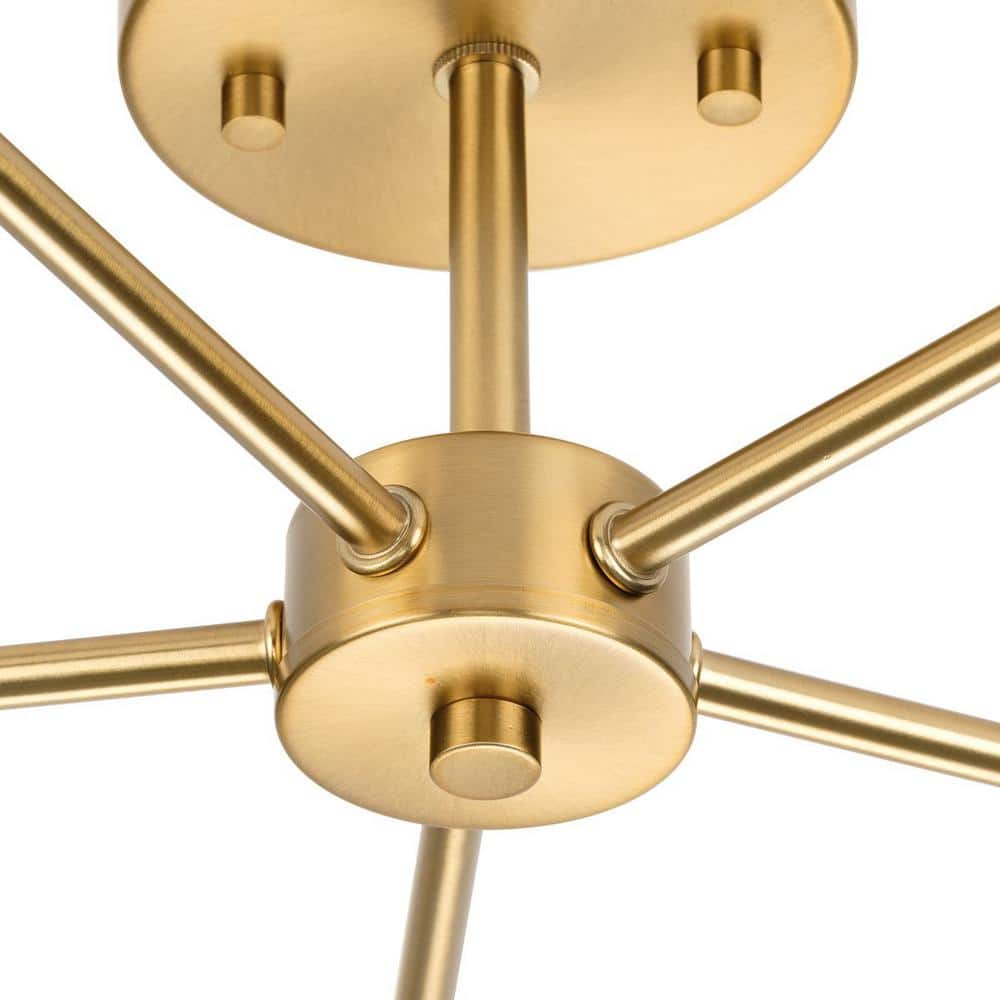 Brushed Bronze 5-Light Semi-Flush Mount Ceiling Fixture