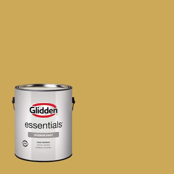 Glidden Essentials 1 gal. PPG1107-6 Glorious Gold Flat/Matte Interior Paint