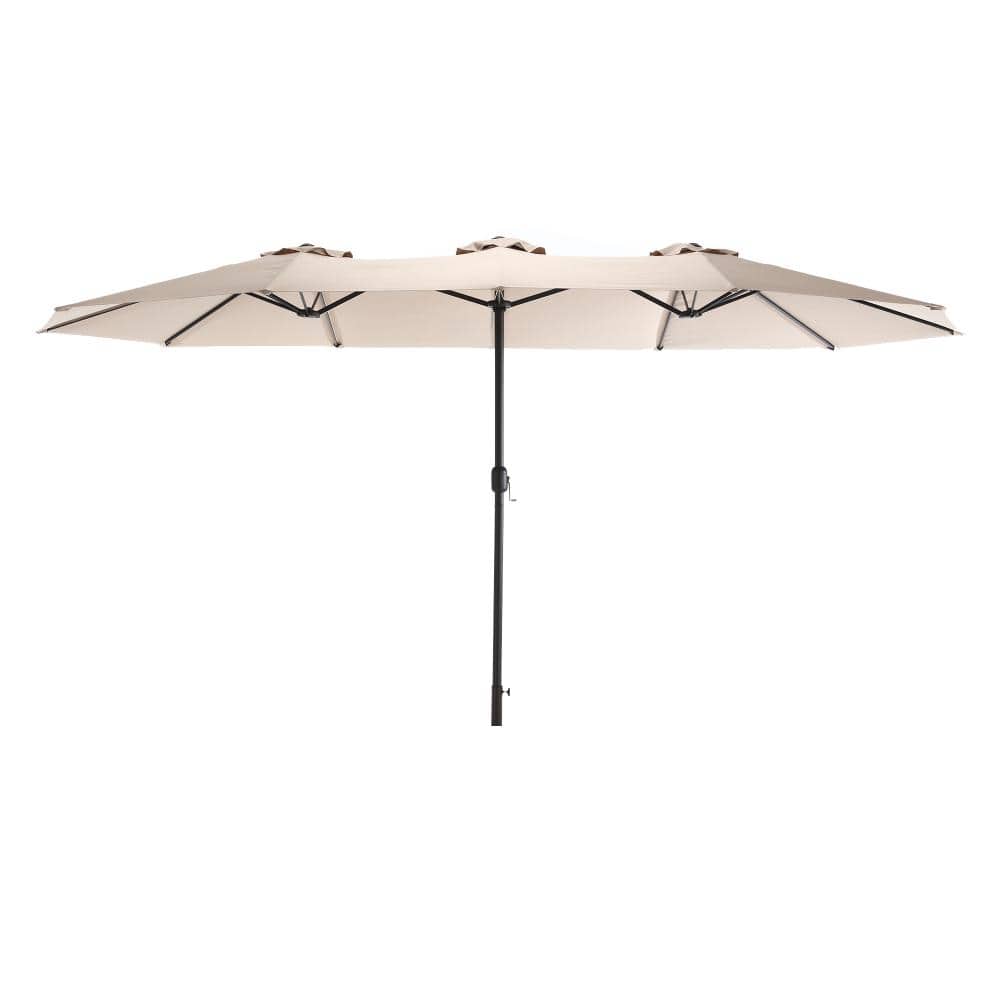 14.5 ft. L x 8.5 ft. W x 7 ft. H Dodecagon Patio Umbrella Outdoor Market Umbrella in Beige (Base not included) price history on PriceWatchPro