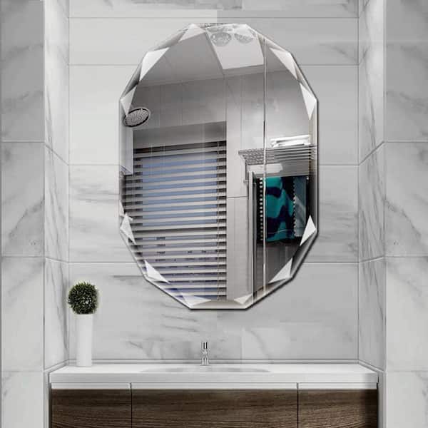 ELLO&ALLO 30 in. W x 36 in. L Single Beveled Edge Bath Wall Vanity Mirror