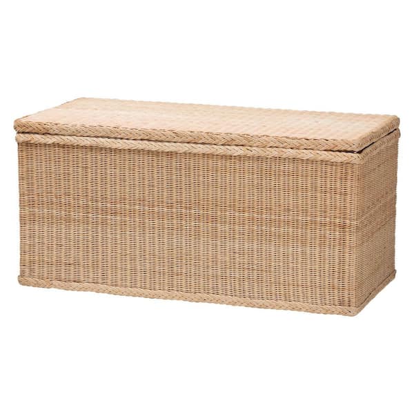 bali & pari Caden Natural Rattan Ottoman 259-14271-HD - The Home Depot