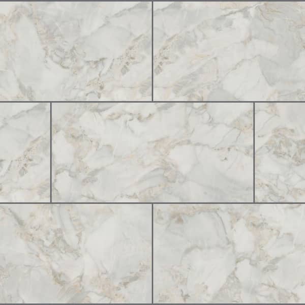 Lifeproof Ashen Grove Marble 22 MIL x 11.9" W x 23.8" L Waterproof Click Lock Luxury Vinyl Tile Flooring (424.1 sq. ft./pallet)