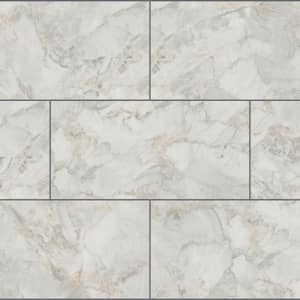 Ashen Grove Marble 22 MIL x 18.5" W x 37" L Waterproof Click Lock Luxury Vinyl Tile Flooring (457.2 sq. ft./pallet)