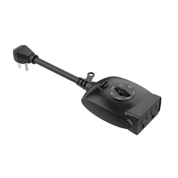 Outdoor 2-Outlet Plug Countdown Timer 15A