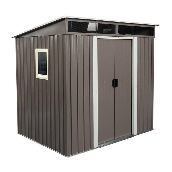 6 ft. W x 5 ft. D Iron Shed with Double Door (30 sq. ft. )