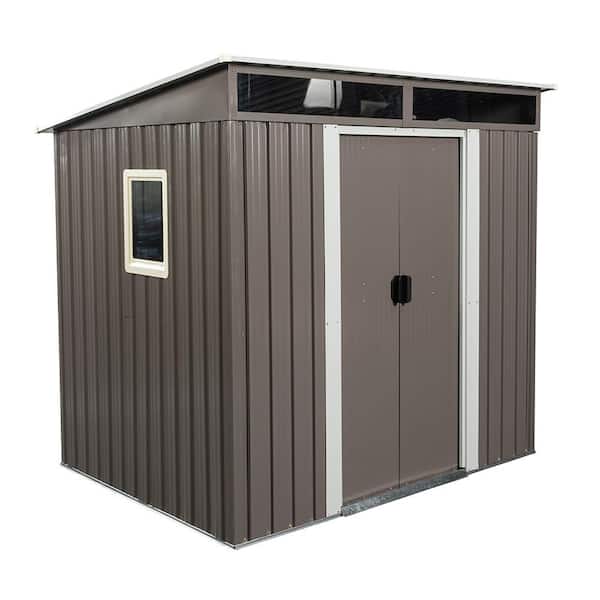 6 ft. W x 5 ft. D Iron Shed with Double Door (30 sq. ft. )