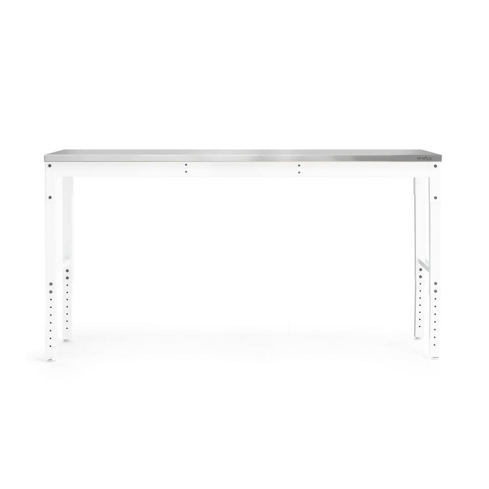 NewAge Products Pro Series 72 in. W x 24 in. D White Workbench with ...