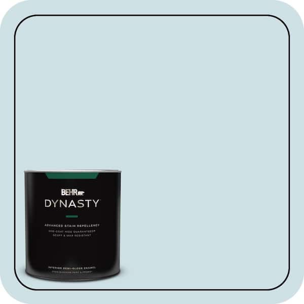 BEHR DYNASTY 1 qt. #530E-2 Cool Sky Semi-Gloss Enamel Interior Stain-Blocking Paint & Primer