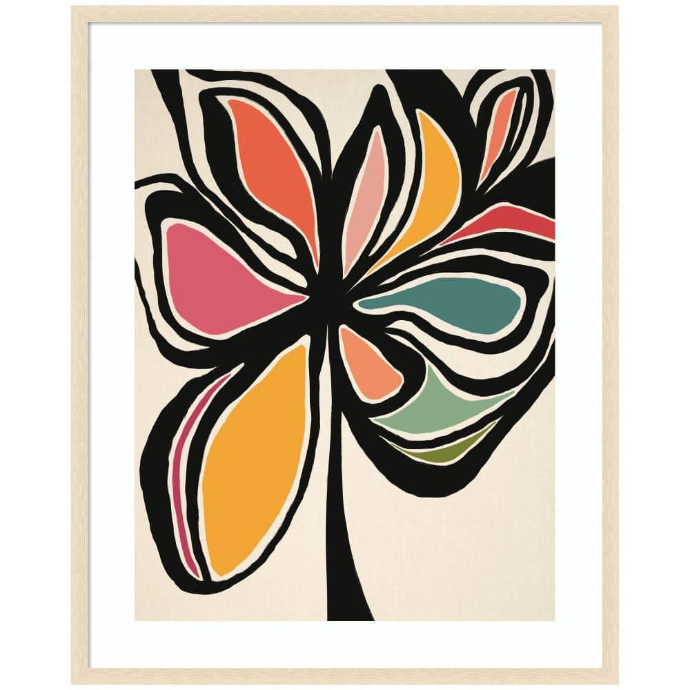 "Woodgrain ""Midnight Floral 2"" by Alicia Bock Flowers Framed Art Print 42 in. x 34 in." price history on PriceWatchPro