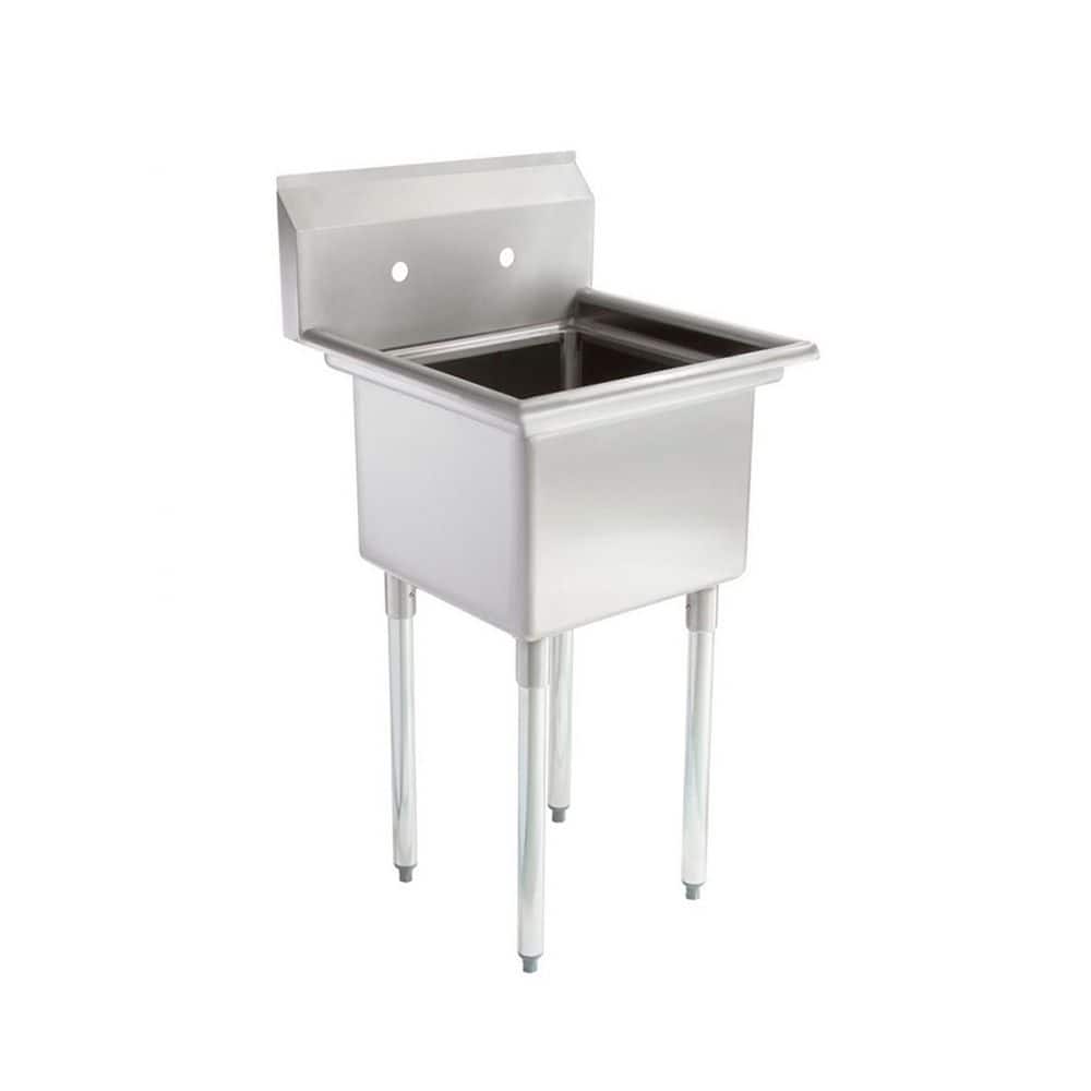 20 in. x 22 in. Freestanding Stainless Steel One Compartment Sink with 14 in. x 16 in. Bowl in Chrome Finish price history on PriceWatchPro