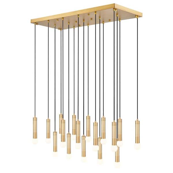 Stari 17 Light Modern Gold Chandelier for Indoor Use with No Bulbs Included