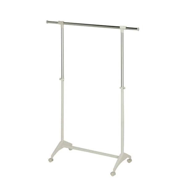 Honey-Can-Do White Steel Clothes Rack 54.92 in. W x 66.93 in. H