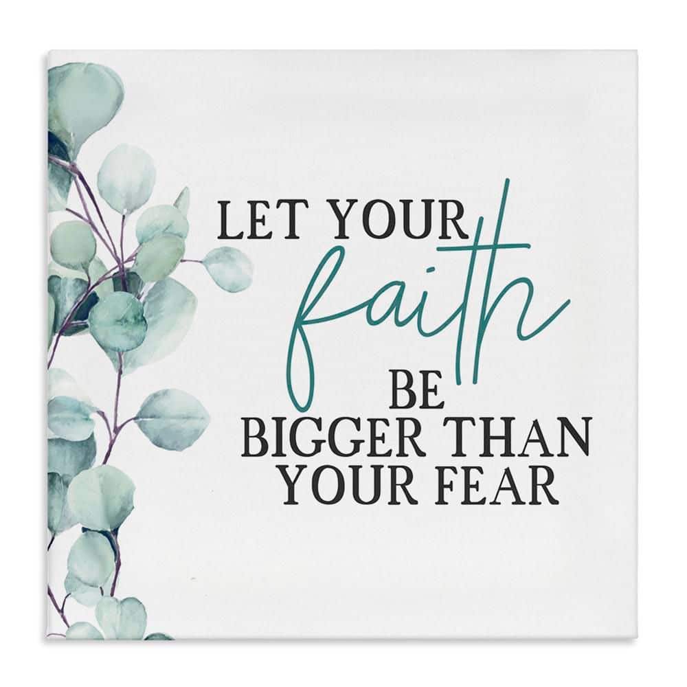 Faith Bigger Than Fear Green by Kim Allen Unframed Graphic Art Print Nature 30 in. x 30 in. price history on PriceWatchPro