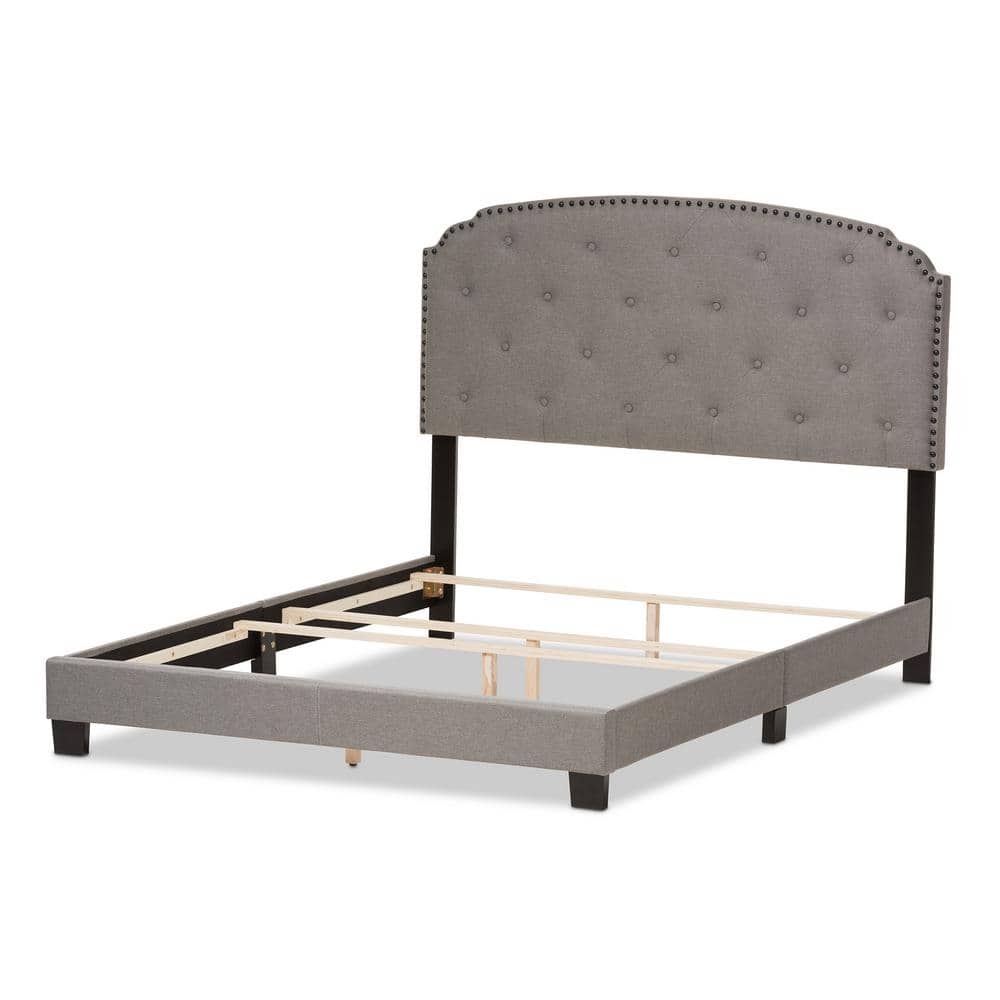 Baxton Studio Lexi Gray Fabric Upholstered Queen Bed 28862 7440 Hd
