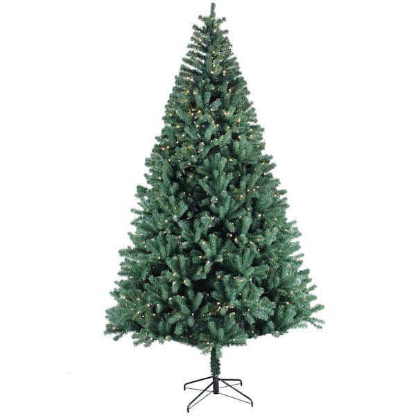9 ft. Pre-Lit Artificial Christmas Tree Arrangement with Dense Branches
