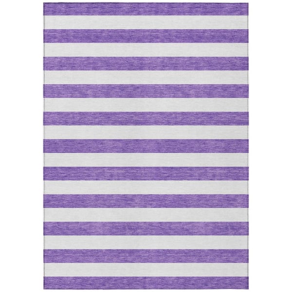 Addison Rugs Chantille ACN528 Purple 5 ft. x 7 ft. 6 in. Machine Washable Indoor/Outdoor Geometric Area Rug