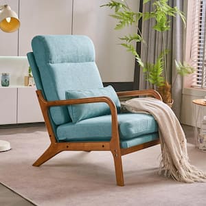 Teal Linen Leisure Chair with High Back