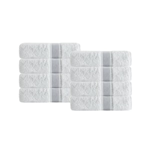 Unique 8-Piece Silver Turkish Cotton Wash Towels
