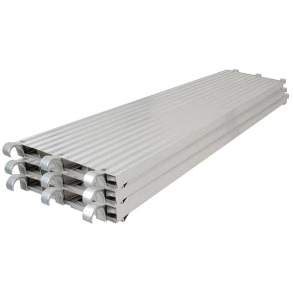 MetalTech Pack of 3 - 10 ft. x 19 in. Scaffolding Platform, All-Aluminum Work Platform and Scaffold Plank