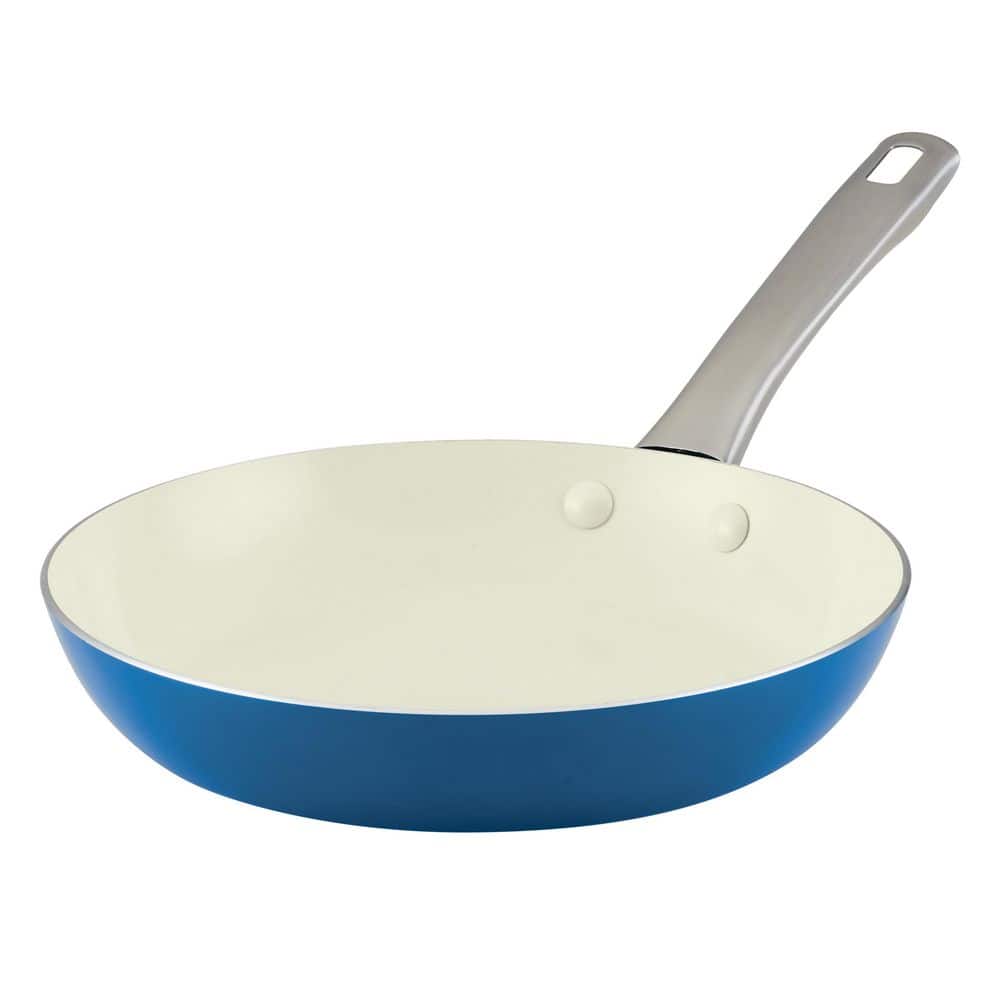 GTIN 631899146199 product image for Vibrance Ceramic 10 in. Aluminum Nonstick Frying Pan in Blue | upcitemdb.com