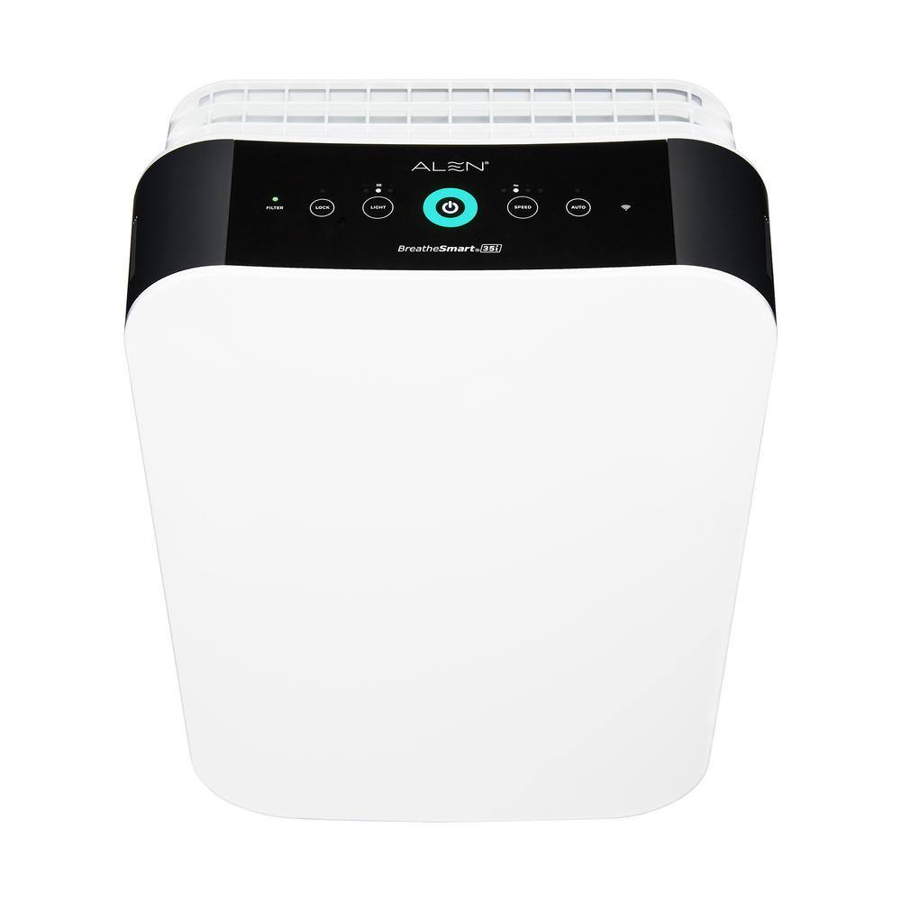 White Smart HEPA Air Purifier with Odor Absorbing Filter