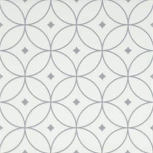 Geometry Gray 9.84 in. x 9.84 in. Matte Patterned Look Porcelain Floor and Wall Tile (10.768 sq. ft./Case)