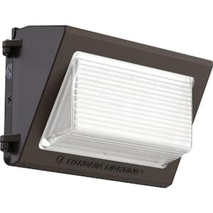 Contractor Select TWR1 250-Watt Equivalent Integrated LED Dark Bronze Wall Pack Light, Adjustable Lumens and CCT