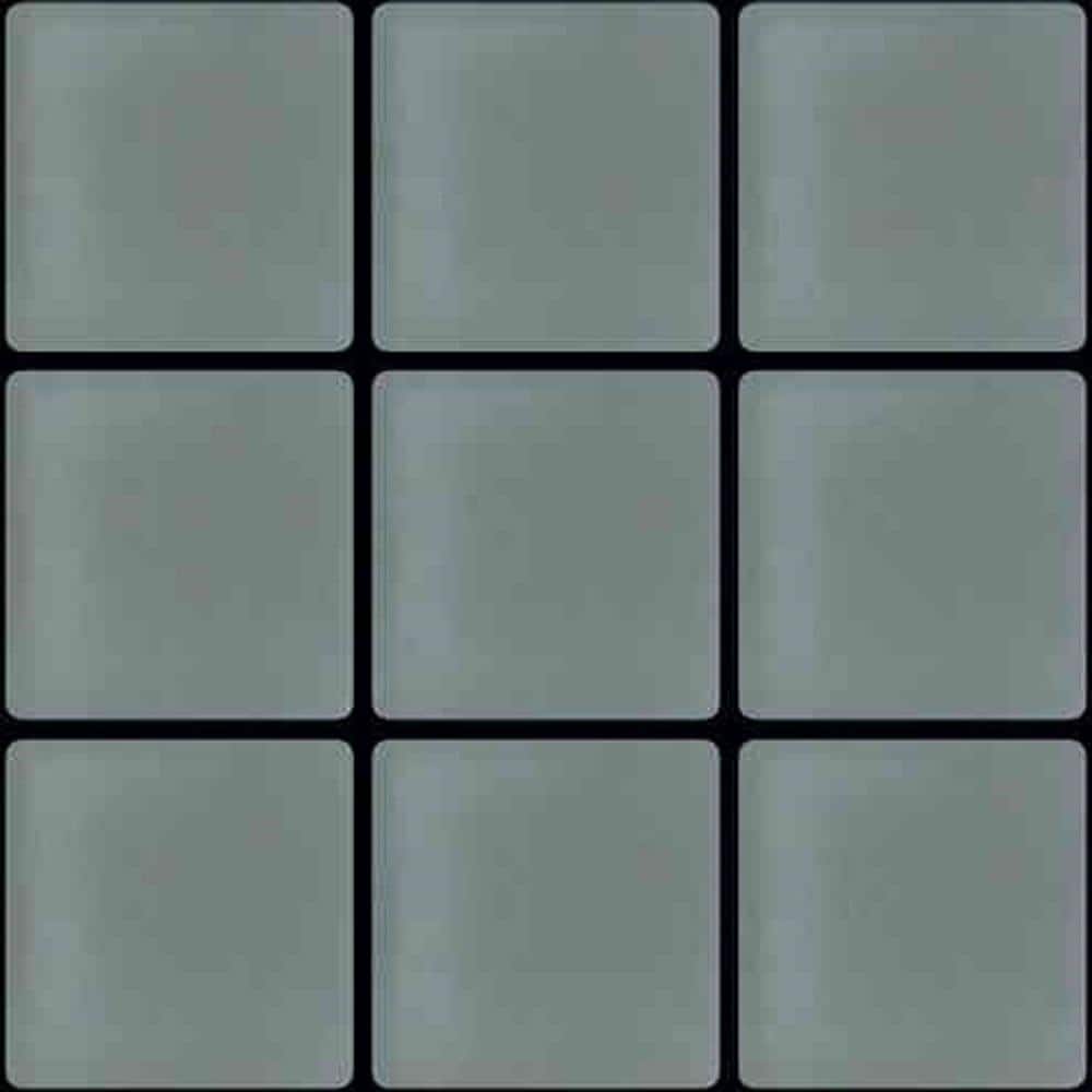Chic Gray 4 in. x 5 in. Matte Finished Glass Mosaic Tile Sample (0.13 sq. ft./Piece) price history on PriceWatchPro