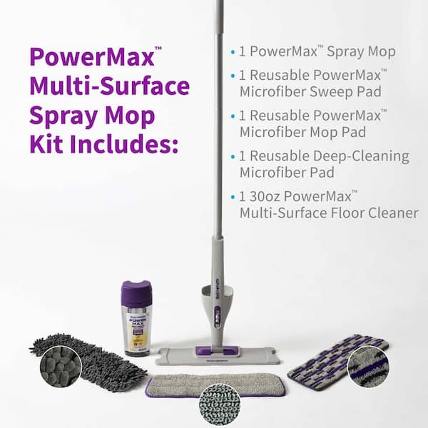 Rejuvenate PowerMax Multi-Surface Microfiber Spray Mop Kit HG