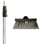 5 ft. to 12 ft. Extension Pole + Big Reach Soft Bristle Scrub Brush Car Wash Brush and Extension Pole