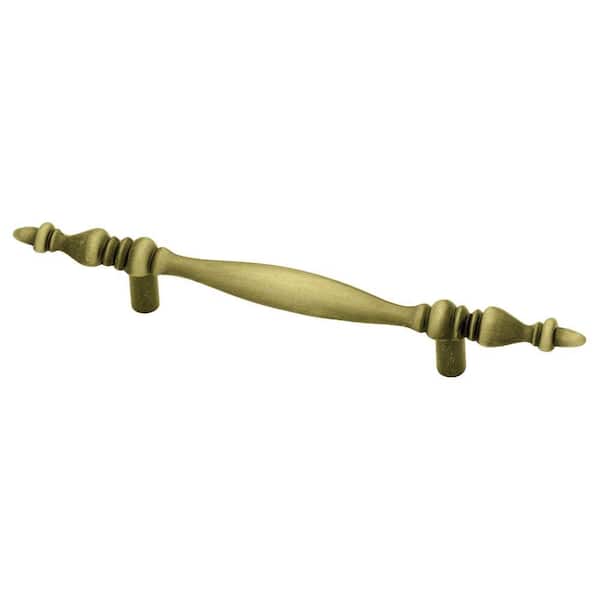 Liberty 3 in. (76mm) Antique Brass Decorative Finial Cabinet Drawer Pull